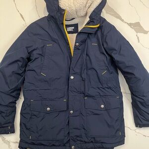 Lands End Kids Expedition Waterproof Winter Down Parka Coat Navy, Large 14/16